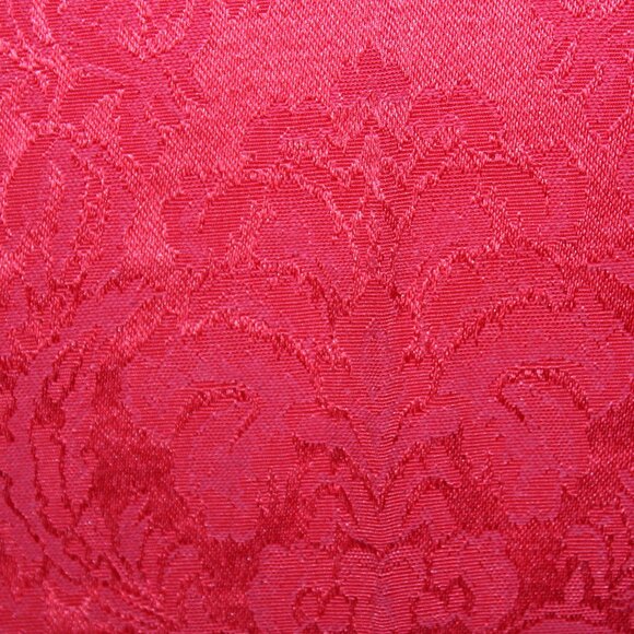 Red Jacquard Tablecloth Holiday Cotton Blend 82" X 58" - Picture 2 of 4